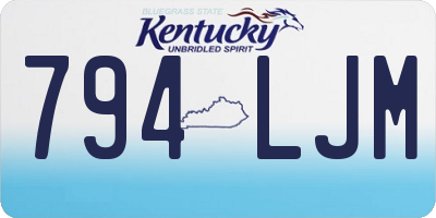 KY license plate 794LJM