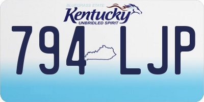 KY license plate 794LJP