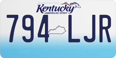 KY license plate 794LJR