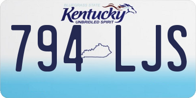 KY license plate 794LJS