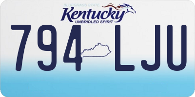 KY license plate 794LJU