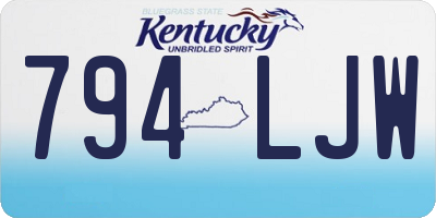 KY license plate 794LJW