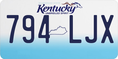 KY license plate 794LJX