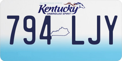 KY license plate 794LJY