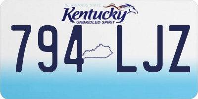 KY license plate 794LJZ