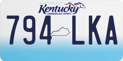 KY license plate 794LKA