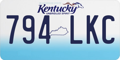 KY license plate 794LKC