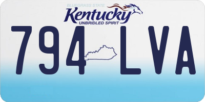 KY license plate 794LVA