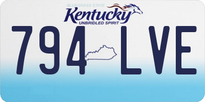 KY license plate 794LVE