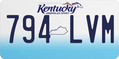 KY license plate 794LVM