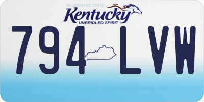 KY license plate 794LVW