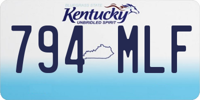 KY license plate 794MLF