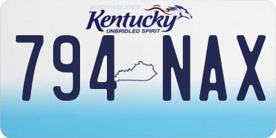 KY license plate 794NAX