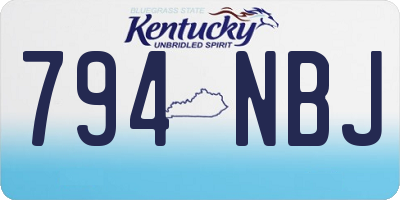KY license plate 794NBJ