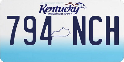 KY license plate 794NCH