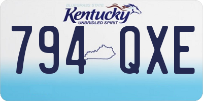 KY license plate 794QXE