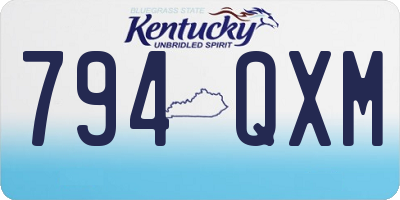 KY license plate 794QXM