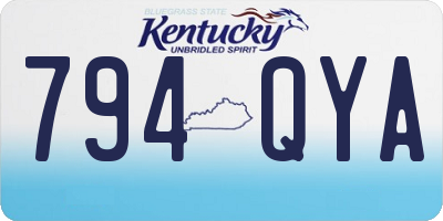 KY license plate 794QYA