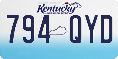 KY license plate 794QYD