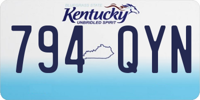 KY license plate 794QYN