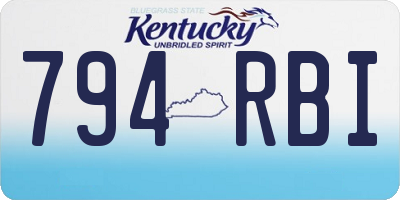 KY license plate 794RBI