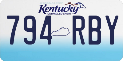KY license plate 794RBY