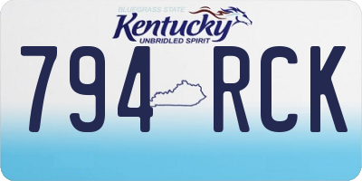 KY license plate 794RCK