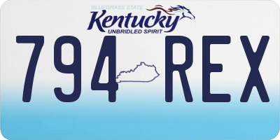 KY license plate 794REX