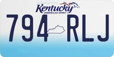 KY license plate 794RLJ
