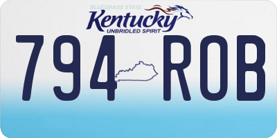 KY license plate 794ROB