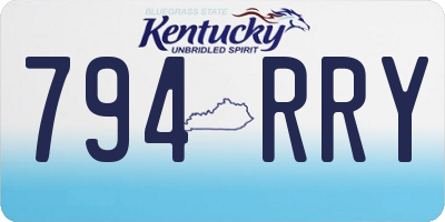 KY license plate 794RRY