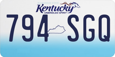 KY license plate 794SGQ