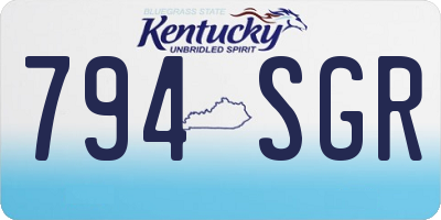 KY license plate 794SGR