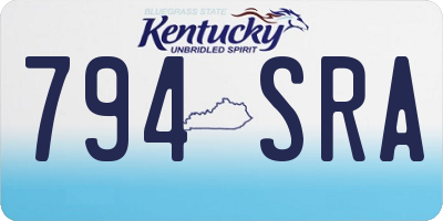 KY license plate 794SRA