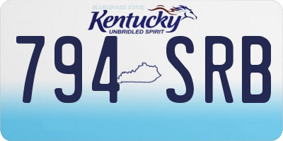 KY license plate 794SRB
