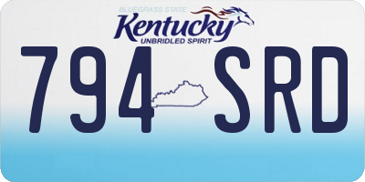 KY license plate 794SRD