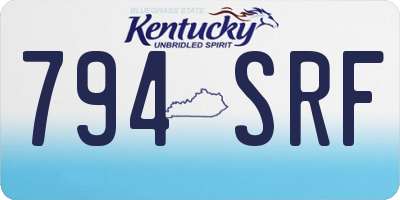 KY license plate 794SRF