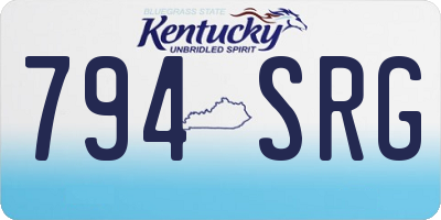 KY license plate 794SRG