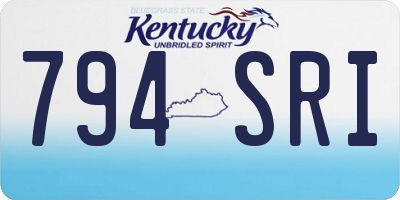 KY license plate 794SRI