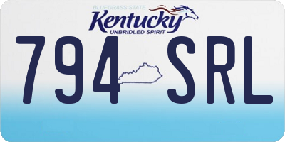 KY license plate 794SRL