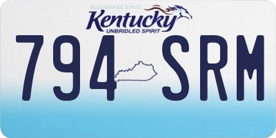 KY license plate 794SRM