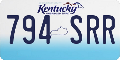 KY license plate 794SRR