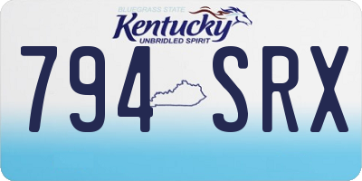 KY license plate 794SRX