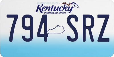 KY license plate 794SRZ