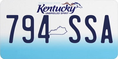 KY license plate 794SSA