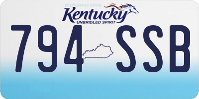 KY license plate 794SSB