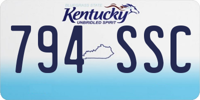 KY license plate 794SSC