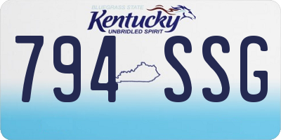KY license plate 794SSG