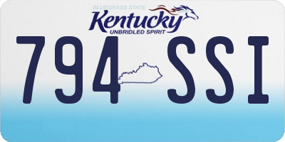 KY license plate 794SSI