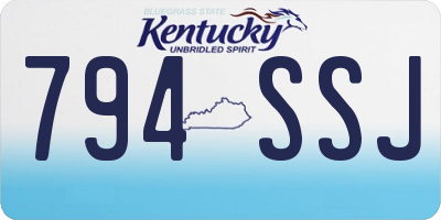 KY license plate 794SSJ